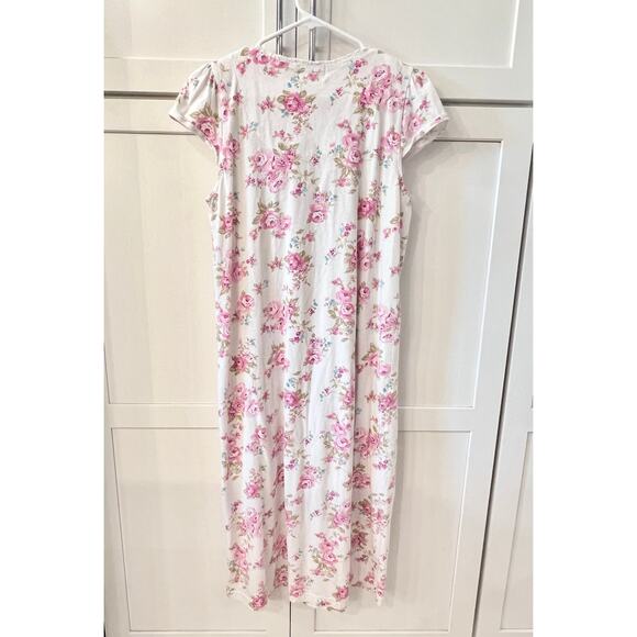 Charter Club Intimates Nightgown & Robe SET Women's M Pajamas Pink Floral Zipper - Picture 5 of 14